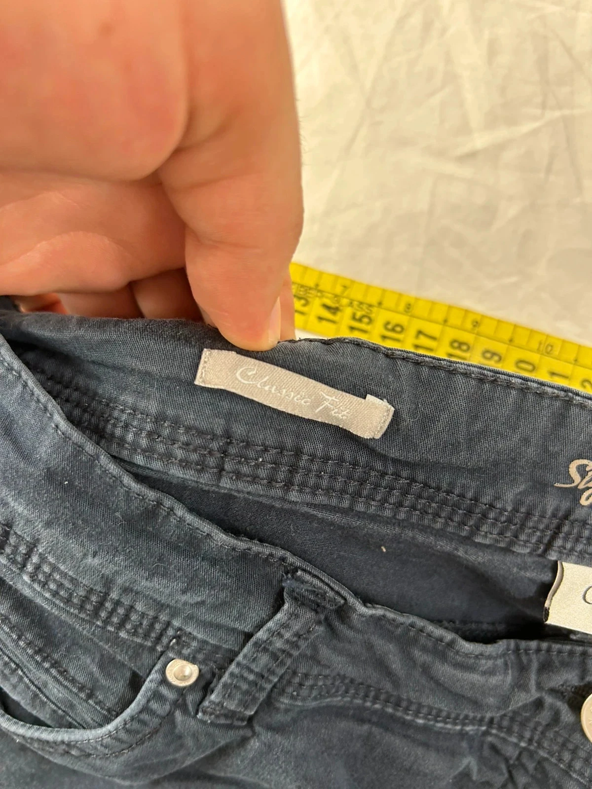 Rechte marineblauwe jeans Canda – photo 10